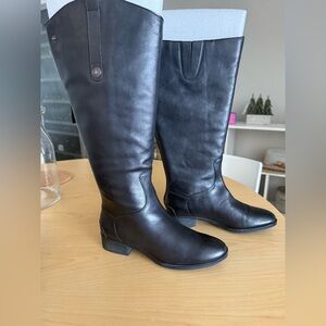 Never Work Sam Edelman Black Leather Knee-High Boots